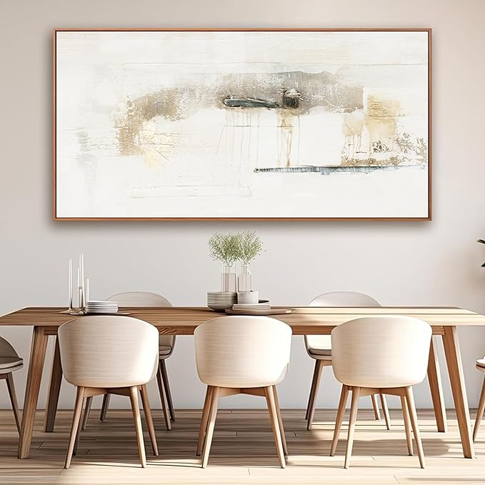 Modern Abstract Wall Canvas Decor - Maximalist Multicolor Minimalist Graffiti Artwork - Framed - 29"58" for Living Room, Bedroom, Kitchen, Office