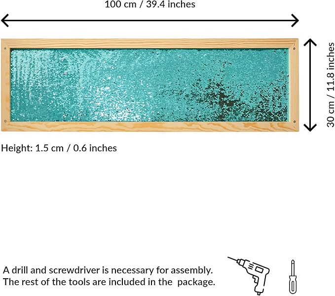 ODOXIA Sequin Sensory Wall Frame | Sensory Wall Sequin Flip Fabric for Kids | Daycare and School And Room Board