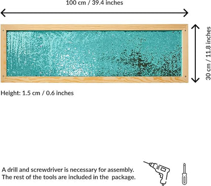 ODOXIA Sequin Sensory Wall Frame | Sensory Wall Sequin Flip Fabric for Kids | Daycare and School And Room Board