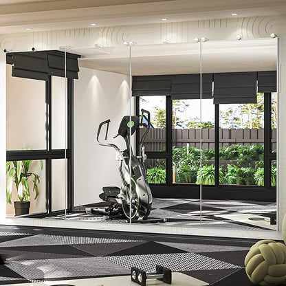 Keonjinn 60" x 24" x 2Pcs Home Gym Mirror, Large Wall Full Length Workout Mirror for Fitness, Yoga, Garage, Dance Studio Decor, Wall Mounted