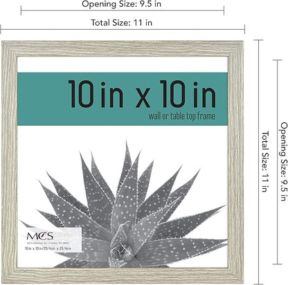 MCS Gallery Essential Picture Frames, Photo Gallery Wall Frame Set, Gray Woodgrain, 10 x 10 Inch, 6-Pack