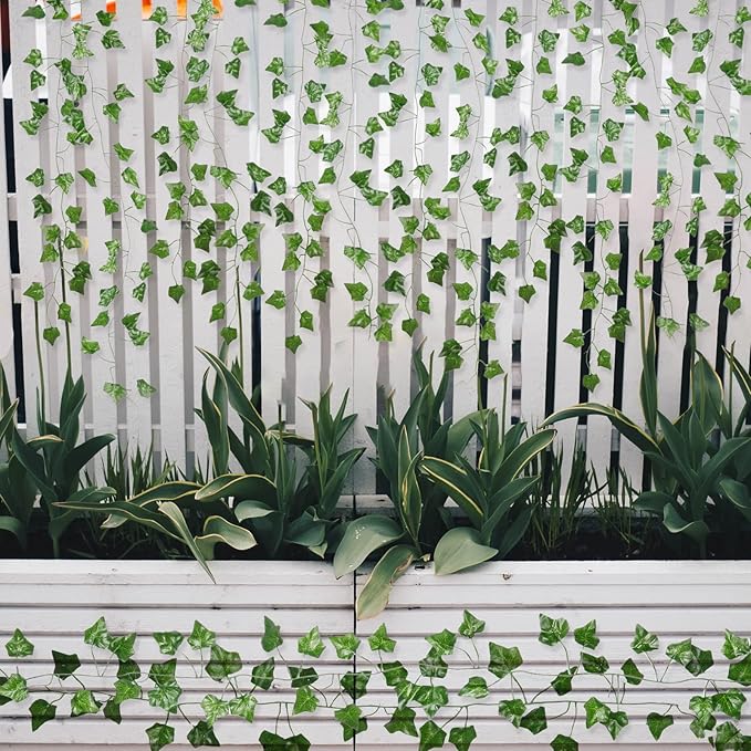 ARTKAIKE Fake Vines for Room Decor Aesthetic Artificial Plant Ivy Leaves Hanging Greenery Garlands for Home Bedroom Wall Wedding Party Decor (252FT 36PCS Vines)