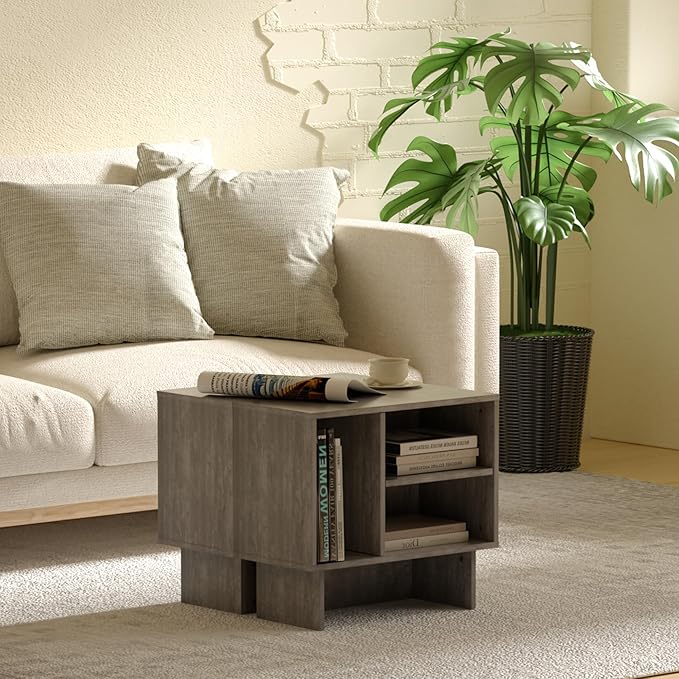 Lab Cosi Modular TV Stand for 70-Inch TV,Modern 3pcs Storage Sideboards,Bookcase,End Table,Nightstand,Buffet Cabinets,Coffee Table for Living Room,Dining Room,Bedroom, Grey