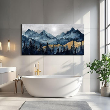 FUHAIHUA Canvas Wall Art For Living Room Wall Decor For Bedroom Office Wall Decoration Mountain Landscape Painting Abstract Pictures Artwork Room Aesthetic Home Decor 20x40 In