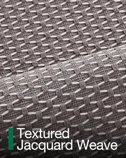 LUMI 5x8 Indoor Area Rugs, Non-Slip Low Profile Checkered Inside Rug, Comfort Weave Grid Pattern Floor Rug