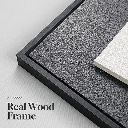 3D Textured Framed Black and White Abstract Wall Art for Bedroom, 3 Piece Modern Paintings Artwork for Walls, Minimalist Black White Geometric Pictures for Living Room, Dining Room Wall Decor 16x24 In