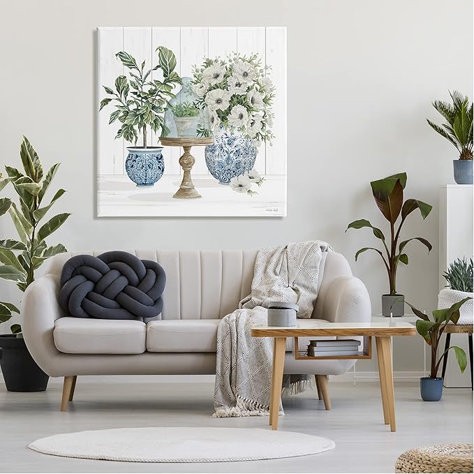 Stupell Industries 'Farmhouse Blooms Anemone Flowers', Canvas Art, 36 x 36 Inches, Easy to Hang and Sturdy, Made in USA, by Cindy Jacobs