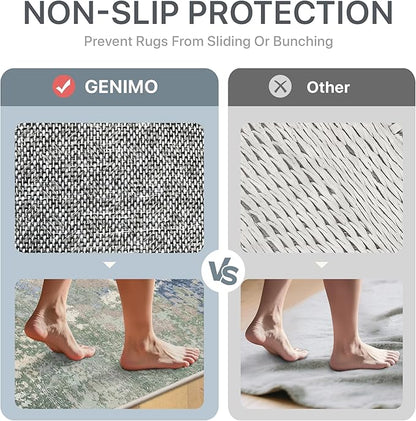 GENIMO 2X3 Washable Modern Doormat, Non-Slip Low Pile Chenille Area Rug, Small Entry Mat for Entrance Hallway Kitchen Bathroom, Sage Mist