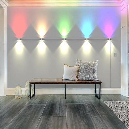 Monster Sconce Lights, RGBW+IC Multi-Colored & Multi-White, 5 Double-Sided LED Sconce Lights, App & Voice Control, Sound Reactive, Razer Chroma, Dimmable, Scheduling, Works with Alexa, Siri, Google