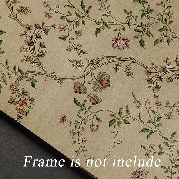 uniro Vintage Wall Art Prints, Retro Neutral Vines Tapestry Pattern Canvas Art Prints Painting, Antique Floral Wall Decor for Office, Bedroom, or Gallery wall - (8" x 10"-UNFRAMED)