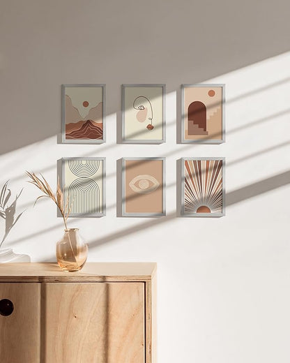 HAUS AND HUES 5x7 Silver Metal Picture Frames - Bulk Frames 5X7 - Features Premium Aluminum, Vertical Hanging, Easel Back for Tabletop, Home, Office (5x7 in, Silver, Set of 25)