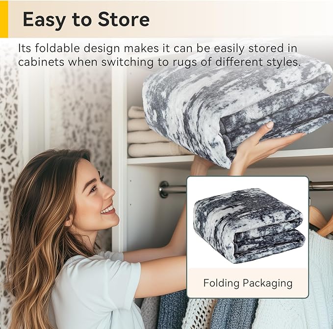 RELEANY Washable Area Rugs 2'x3' Non-Slip Modern Abstract Soft for Living Room Entryway Bedroom Nursery, Print Pattern, Black Navy Blue Gray