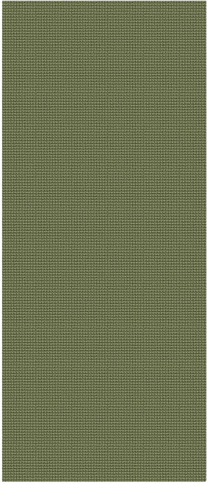 KOZYFLY Woven 3x7 Washable Kitchen Runner Rug, Non Slip Wide Runners for Hallway, Cotton Entryway Runner, Braided Floor Carpet for Entry, Kitchen, Bedside, Hall, Olive Green/Earthy Green