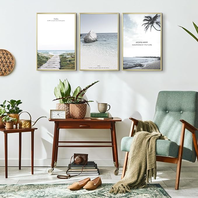 Golden State Art, Gallery Wall Frame Set of 6 - Gold 13x19 Aluminum Photo Frames with Mat for 11x17 Pictures - 13 x 19 inch Metal Frame with Real Glass Cover - Elegant Home or Office Decor