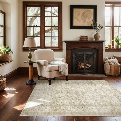 Machine Washable Throw Rugs for Entryway: Door Mat Indoor Entrance 4x6 Rug Small Area Rug Non Slip Low Pile Soft Kitchen Rugs for Front Door Indoor Entrance Entry Kids Room