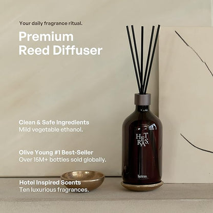 hetras Premium Reed Diffuser Set 16.9 fl.oz. 2 Pack | Book Store - Woody & Hinoki Scent | Large Luxury Home Fragrance with 10 Reed Sticks | Decor for Home & Office | Gift for Loved Ones