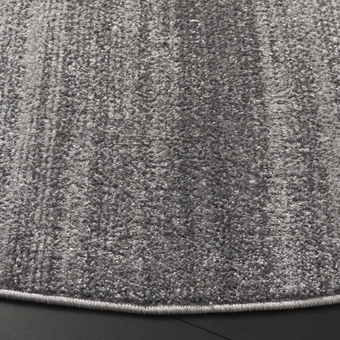 SAFAVIEH Adirondack Collection Area Rug - 6' Round, Light Grey & Dark Grey, Modern Design, Non-Shedding & Easy Care, Ideal for The Living Room, Dining, Bedroom (ADR183G)