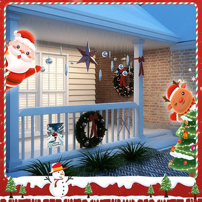 Vintage Christmas Metal Wall Decor Decorations Outdoor - 12x8 Inches Retro Santa Claus Snow Town Sign for Home Kitchen Holiday Gathering Spaces.