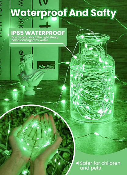 Minetom Fairy Lights with Remote, 66 Feet 200 Led Firefly String Lights Plug in for Bedroom Home Wall Ceiling Christmas Tree Wreath Craft Wedding Party Indoor Outdoor Decoration,Green