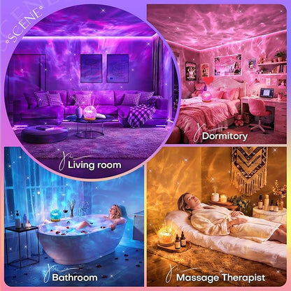 Mubarek Ambient Lighting, 216 Modes Mood Lighting, 3-in-1 Sunset Lamp & Ocean Lamp & Northern Lights Projector with Remote, Mothers Day Gift Ideas, Room Lights for Bedroom,13 Year Old Teen Girl Gifts