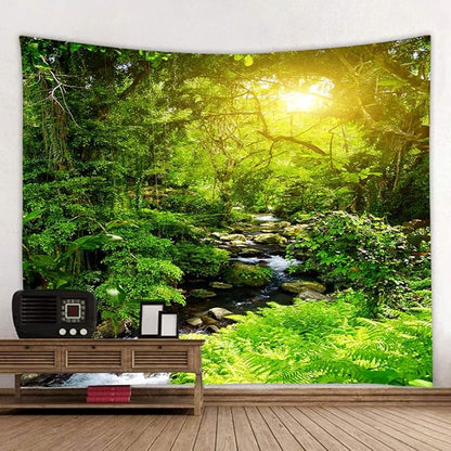 Llamazing Forest Tapestry - Magic Landscape for Living Room & Bedroom (78''L60''W)