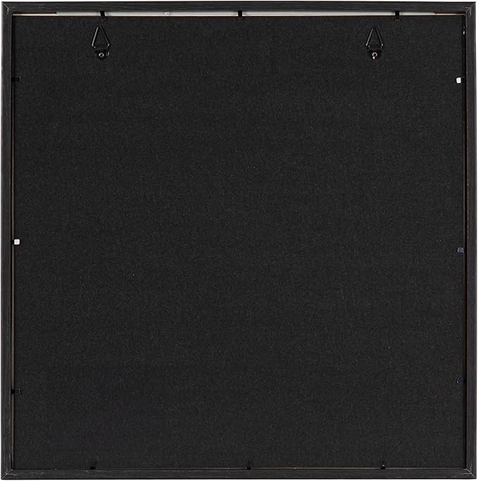 Kate and Laurel Gibson Modern Wall Picture Frame Set of 3; 16x16 matted to 8x8; Black and White; Three-Piece Frame Set for Gallery Wall Frame Set in Living Room Wall Décor