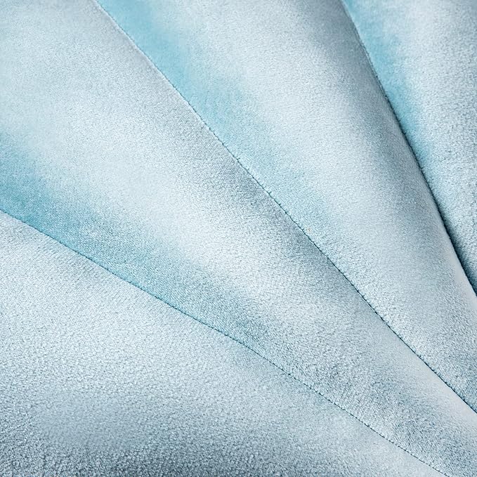 Ashler 3D Throw Pillows Shell Shaped Accent Throw Pillow, Soft Velvet Insert Included Cushion for Couch Bed Living Room, Pack of 1, Light Blue, 18 X 13 inches