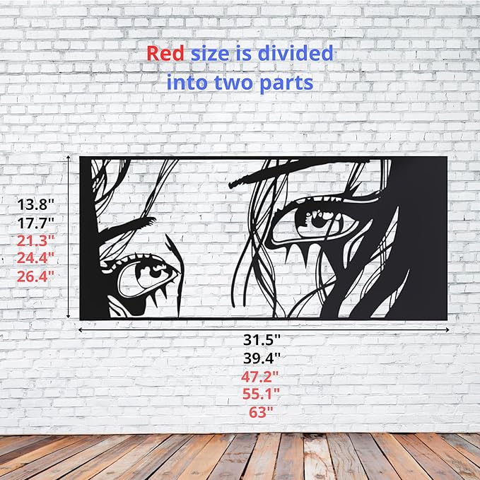 Vailla Wall Art Decor Minimalist Abstract Woman Eyes Wall Decoration Wooden Modern 3D Sculptures Line Drawing Art Decor Female Wall Hanging for Bedroom Kitchen Bathroom Living Room