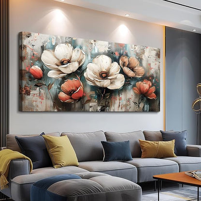 FUHAIHUA Canvas Wall Decor For Bedroom Wall Art For Living Room Office Decorations Boho Wall Paintings Flowers Landscape Pictures Artwork Aesthetic Posters kitchen Home Decor Ready To Hang 20x40 In