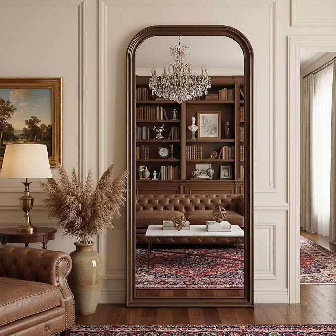 Antok 71"x32" Oversized Full Length Mirror, Extra Large Floor Mirror Freestanding or Wall-Mounted Mirror for Bedroom, Living Room, Cloakroom, Bronze