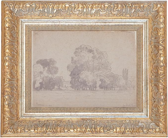 Petal Lane Tree Wall Art - 12x10 Framed Antique Decor - Make Your Own Gallery Wall Frame Set - Dark Academia Wall Decor - Canvas Tree Wall Decor (Grove Of Trees)