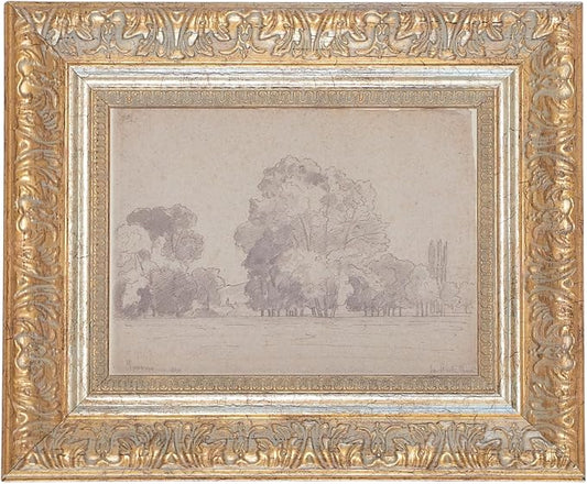 Petal Lane Tree Wall Art - 12x10 Framed Antique Decor - Make Your Own Gallery Wall Frame Set - Dark Academia Wall Decor - Canvas Tree Wall Decor (Grove Of Trees)
