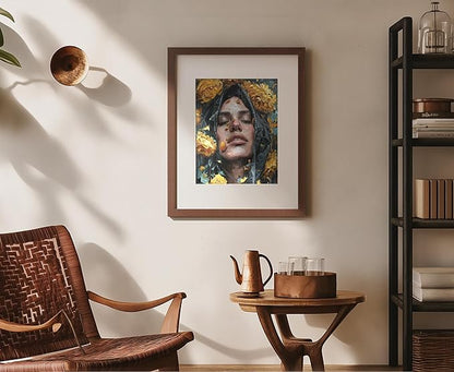 Momentworth 16x20 Picture Frame with Mat for 11x14 Set of 3, Dark Brown Wood Grain 16x20 Frames for Wall Mounting (3 Pack, Walnut)