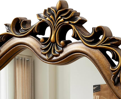 SHYFOY Vintage Mirrors for Wall Decor – 37" x 28" Large Ornate Baroque Antique Wall Mirror, Decorative Gold French Traditional Design, Anthropologie Mirror Dupes for Living Room, Bedroom & Entryway