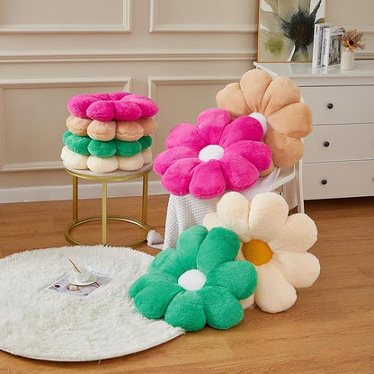 21.65In Hot Pink Flower Pillow Daisy Pillow Decorative Pillow Floor Pillow Cushion for Girls Adults for Girls Adults Cute Home Decor Aesthetic for Living Room Bedroom Reading Corner