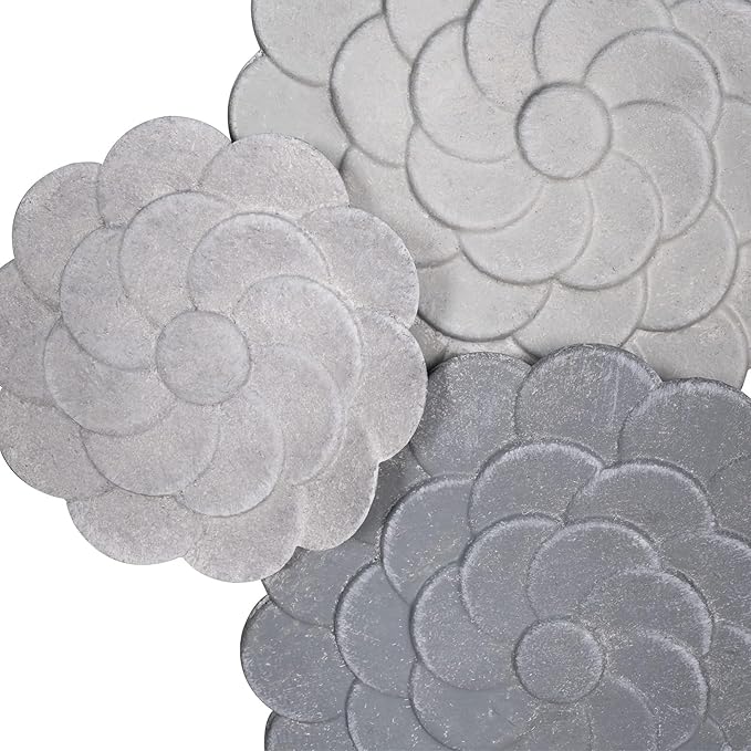 Oakrain 2 PCS Metal Wall Art - 35.4" X 13.4" Large Metal Flower Wall Decor with Frame, Modern Home Wall Decoration Sculpture for Living Room, Office, Bedroom, Study