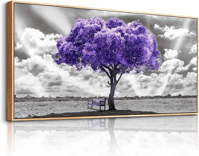 hyidecorart Large Size Wall Decor For Living Room Wood Framed Canvas Wall Art For Bedroom Decoration Office Pictures Artwork Abstract Black and White Wall Painting Ready to Hang 24" x 48"