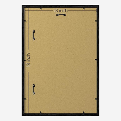 eletecpro 13x19 Picture Frames Set of 10, Gallery Wall Frame Display 11x17 Photo with Mat or 13x19 without Mat, Picture Frame Collage Wall Decor for Wall Mounting, Black