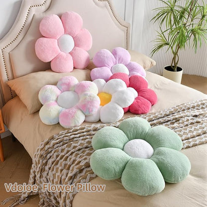 Daisy Pillow, Cute Flower Shaped Decorative Plush Pillow, 15.7In - Perfect for Sofa, Couch, Bed & Reading Tent