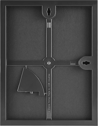 MCS Format 8.5x11 Diploma Frame, Black Picture Frame Wall Hanging or Tabletop Easel for Documents, Awards & Certificates (6-Pack)