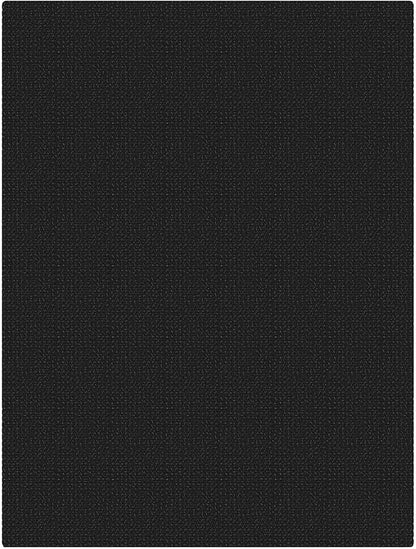 KOZYFLY Black Washable 3x4 Woven Entry Area Rug, Braided Throw Rugs for Entryway, Non Slip Door Mat Indoor Outdoor Entrance, Front Porch Foyer Carpet for Kitchen, mudroom, Bathroom, Black/Dark Grey