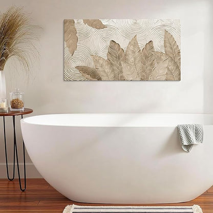Minimalist & Modern Art for Bedroom Decor Framed Abstract Artwork for Walls Neutral & Contemporary Beige Wall art - Artwork for Living Room and Boho Style Large Abstract Wall Art 20×40IN