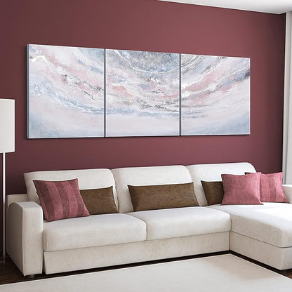 Empire Art Direct Abstract Wall Art Textured Hand Painted Canvas by Martin Edwards, Triptych, 32" x 32" each, Heavens 1