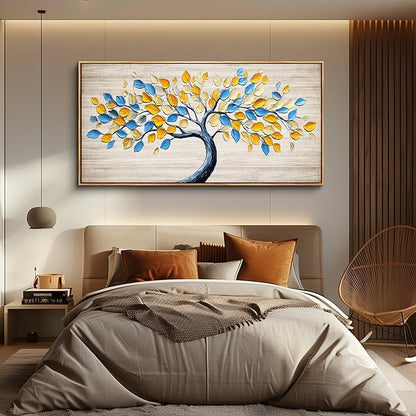 Wapluam Extra Large Wall Art,Abstract Canvas Painting Art Prints,Tree Of Life Wall Art,Above Bed Wall Decor,Nature Modern Pictures Wall Decor For Living Room Bedroom Bathroom Dining Room Office 30x60