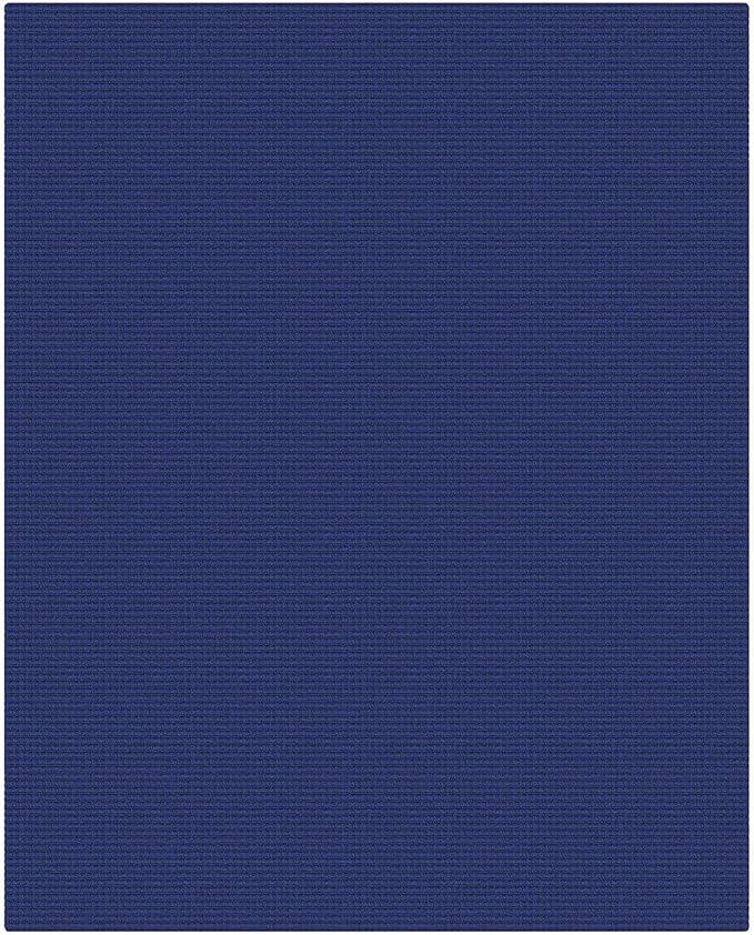 KOZYFLY Washable 4x5 Entry Woven Area Rug, Braided Throw Rugs for Entryway, Non Slip Door Mat Indoor Entrance, Flatweave Carpet for Foyer, Bedroom, Dining, Office, Royal Blue/Navy