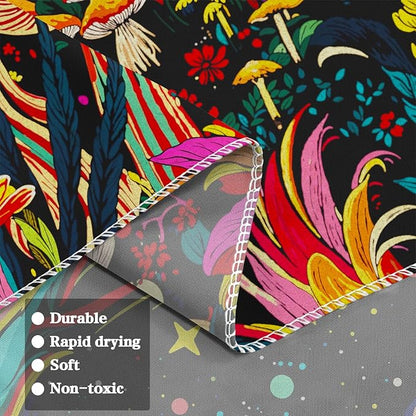 Leeisysme Colorful Hippie Abstract Tapestry, Fantasy Aesthetic Eye Mushroom Floral Wall Hanging for Bedroom Dorm Living Room Decor, 44x60 inches