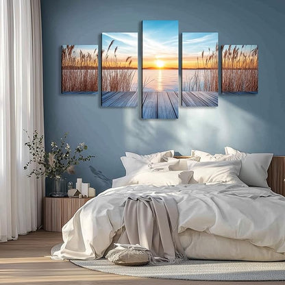 Landscape Framed Wall Art for Living Room Large Canvas Wall Art for Bedroom Scenery Office Wall Decor Wall Pictures Artwork Paintings Canvas Art Prints Home Decorations - 50" W x 24" H