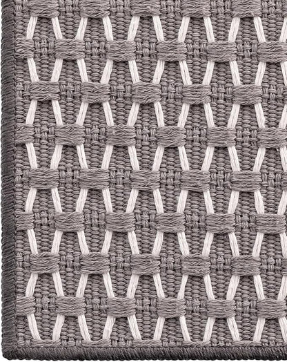 LUMI 5x8 Indoor Area Rugs, Non-Slip Low Profile Checkered Inside Rug, Comfort Weave Grid Pattern Floor Rug