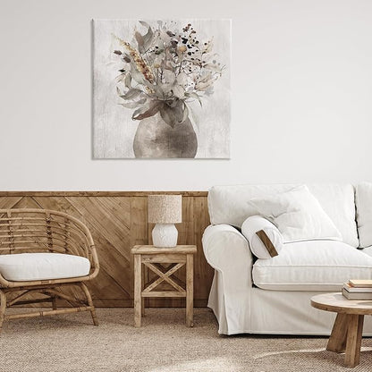 Stupell Industries 'Rustic Country Herb Vase', Canvas Art, 36 x 36 Inches, Easy to Hang and Sturdy, Made in USA, by Val Rhodes