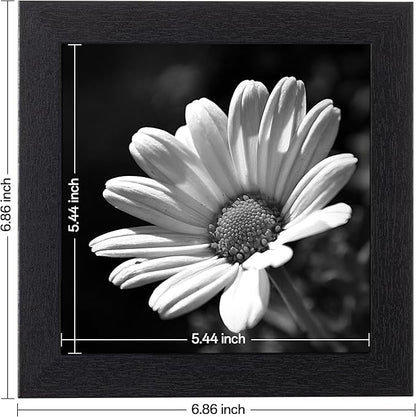 eletecpro 6x6 Picture Frames Set of 9, Classic Gallery Wall Frame Displays 6x6 Photos on the Table, Square Collage Wall Decor, Black Picture Frames with Hanging Hardware for Home Wall Art